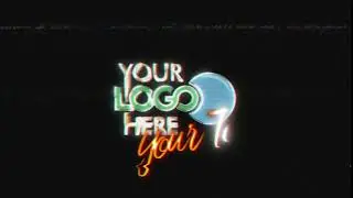 563 v2   VHS retro old glitch text Logo Reveal 70s 80s 90s animation intro V2