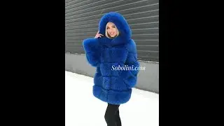 Мего крутой полушубок из Песца с капюшоном! Индпошив от Sobolini!