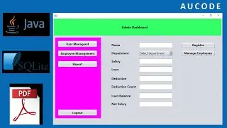 JAVA SQLite - Employee Payroll & Loan Management System - Part 13 | Design Manage User Form