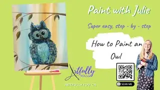 Super easy owl painting beginner art lesson