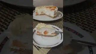 apricot and white chocolate cake #apricot #cake #whitechocolate #mousse