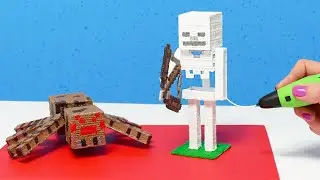 DIY Minecraft Skeleton 3D Pen TUTORIAL! My Collection Minecraft