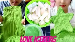 THIN ICE/HARD ICE + MATCHA ICE EATING | ICE EATING