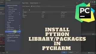 How to install/add Python libraries, Packages in PyCharm || numpy, pandas