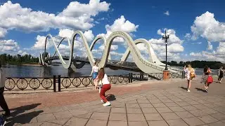 A new pedestrian bridge over Obolon opened / Kyiv 2024