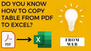 Copy data from PDF to Excel