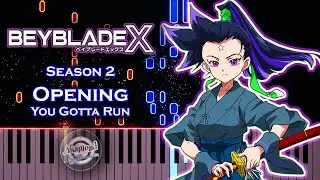 Beyblade X Season 2 Opening Piano Cover - Beyblade X OP 2 You Gotta Run Piano Tutorial