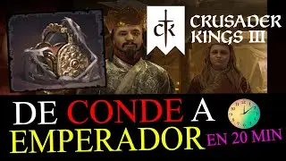 FROM COUNT TO EMPEROR IN 20 MINUTES! - From Rags to Riches Achievement in Crusader Kings 3