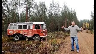 13  ПАЗ 3201 ЕДЕТ ПО ГРАВИЙНЫМ КАРЕЛЬСКИМ ДОРОГАМ