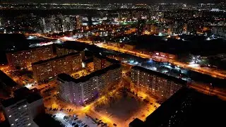 Ночная Пермь с высоты