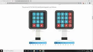 Interface 4x3  Membrane Keypad with Arduino proteus