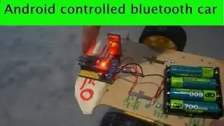 Android controlled bluetooth car with arduino nano