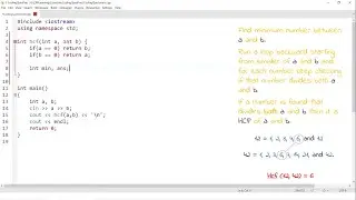 C++ Program to find HCF/ GCD of two numbers in Hindi