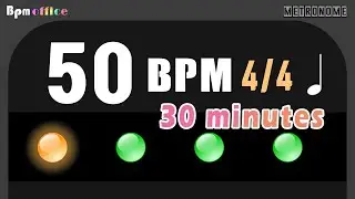 50BPM Metronome │ 4/4 │ 4th │ Wood │ 30min