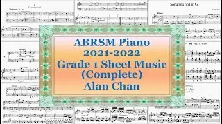 ABRSM Piano 2021-2022 Grade 1 Sheet Music (Complete)