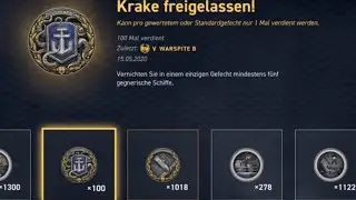 100 KRAKEN  BLACK WARSPITE  World of Warships: Legends PS4 Xbox  Alf Kenobi