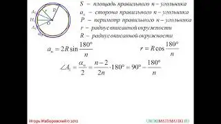 107 Формулы для вычисления площади правильного многоугольника ¦ Геометрия 7 9 класс #107 ¦ Инфоурок