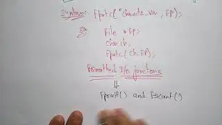 fprintf and fscanf in c with example | fgetc, fputc functions |