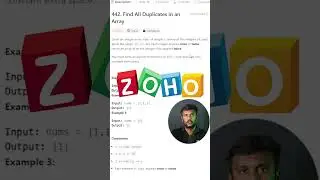 Zoho interview question with solution. Find Duplicates in an Array.