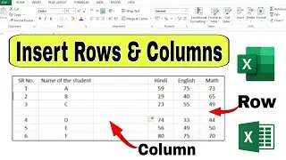 How to insert Rows & Columns in Hindi | Anjali Bhardwaj|