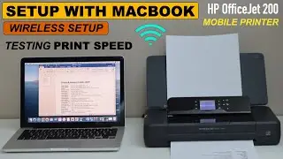 HP OfficeJet 200 Printer Setup With MacBook, Wireless Setup, Testing Printing Speed !