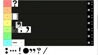 My Punctuation Tier List