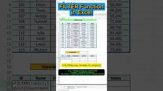 Excel FILTER Function in 10 Seconds 🔥 | Filter Data with ONE Formula