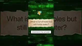 What is full of holes but still holds water?
