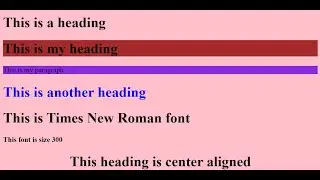HTML STYLE ATTRIBUTES, background colour, text colour,  font and font size, text alignement, format
