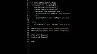 Python Program to Check If Two Strings are Anagram