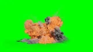 Ultimate explosion VFX effect in green screen
