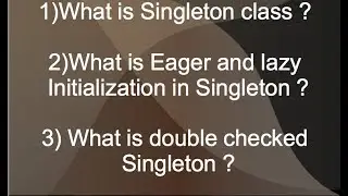 Singleton Design Pattern (4 Programs) - Part 1