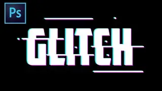 How To Make A Glitch Line Text Effect - Photoshop Tutorial