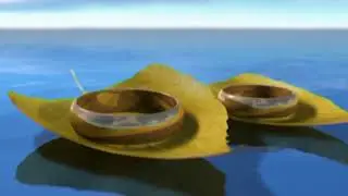 Свадебный футаж - Кольца на осенних листьях