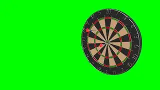 Playing Dartboard Copyright Free Green Screen/Croma Key
