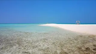 Maldives Beach 4K Ultra HD. Coral Coast and Ocean Sounds of Waves