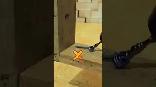remember this trick! How to drive a screw into wood #shorts