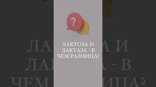 ЛАКТОЗА и ЛАКТАЗА - в чем разница? 