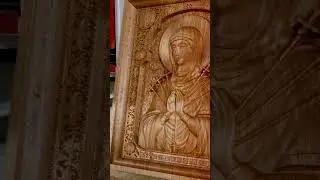 Икона на фрезерном станке ЧПУ Wood Router #shorts