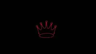 NEON CROWN Red Color - No Copyright - OVERLAY - Abstract Animated Loop Video - Adobe After Effects