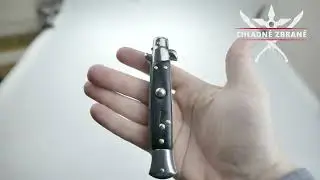 ITALSKÝ VYSTŘELOVACÍ NŮŽ "ITALIAN BLACK STILETTO" (ukázka vystřelování a pojistky)