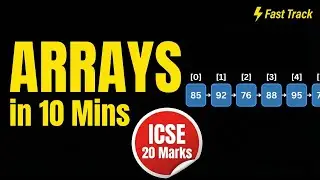 Arrays in Java in 10 Mins ⚡ | ICSE Class 10 (20 Marks Guaranteed)
