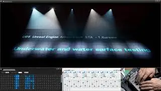 UE4 Dmx-input Lighting  water surface testing