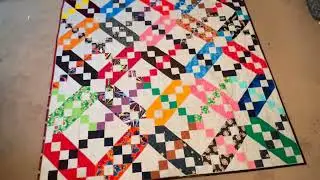 Quilty Update: Jacob's Ladder Quilt is Bound!