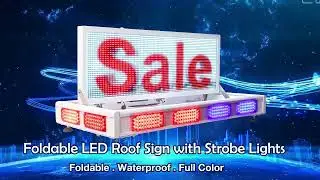 Foldable Programmable LED Traffic Warning Sign