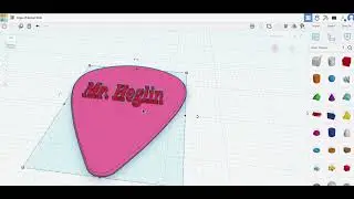How to make a custom guitar pick in Tinkercad