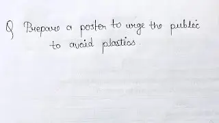 "Poster for avoid plastic" English #viral @studyforliving