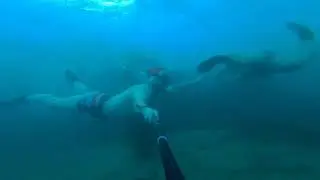 Half-Naked Russia Divers Plant Xmas Tree On Icy Lakebed