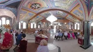 360 view of Suzana & Stoichi's Orthodox Ceremony