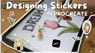 Design Custom Stickers in Procreate On iPad! Full Process From Sketchbook To iPad